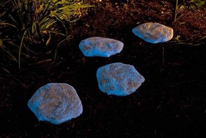 Glow in the dark stepping stones