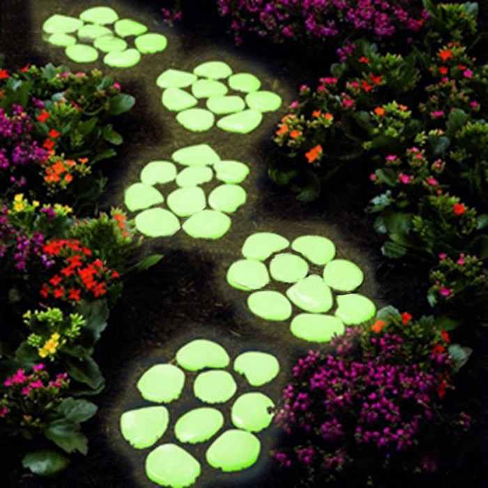 Glow in the dark stepping stones