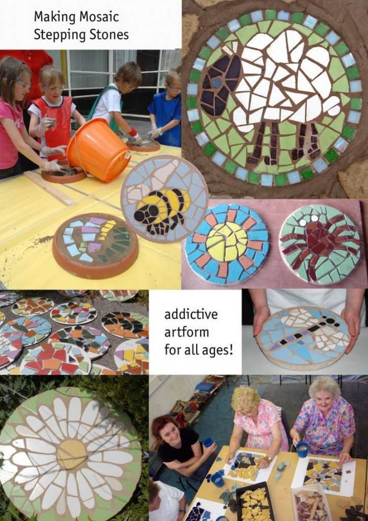 Mosaic Stepping Stones - Tracey Cartledge