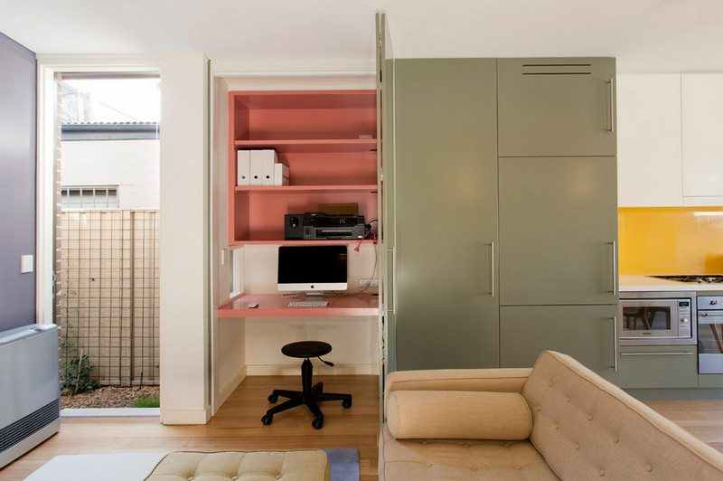 Compact home, compact, hide-way office - by Danny Broe Architects - Sydney