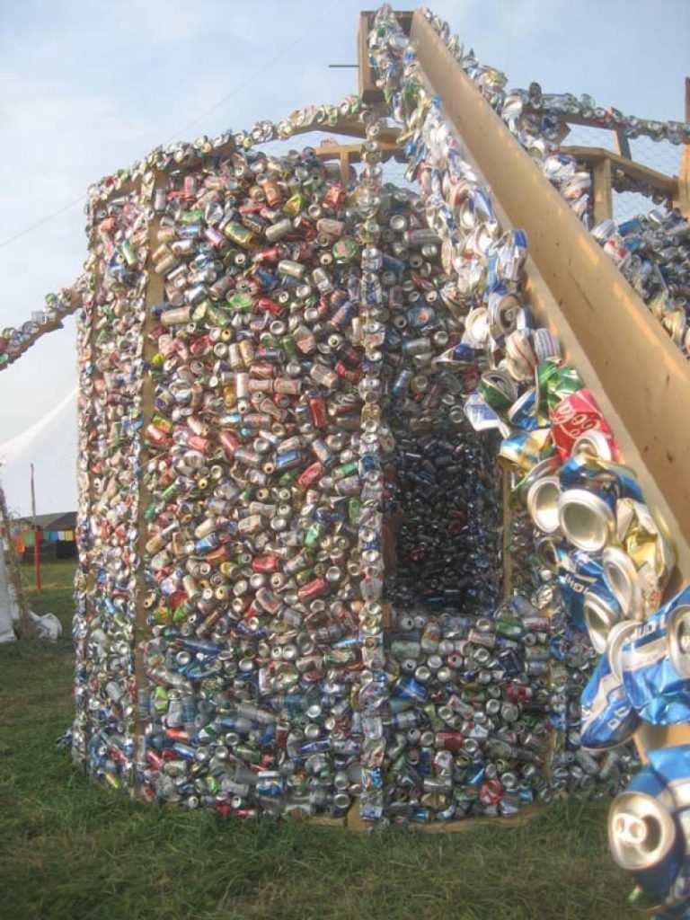 A house built from 40,000 cans