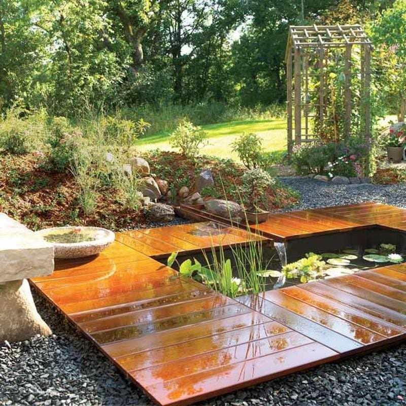 Thinking outside the square :) An excellent use of decking!