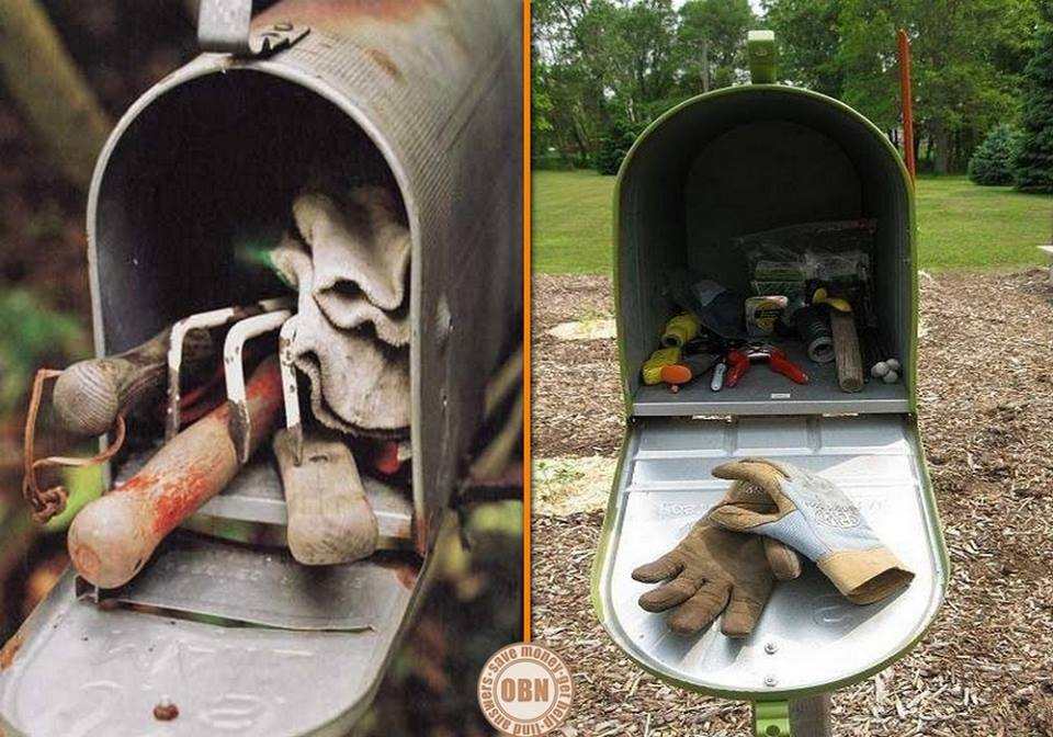 You’ve got mail! Here’s an idea for keeping gardening tools right where you need them.