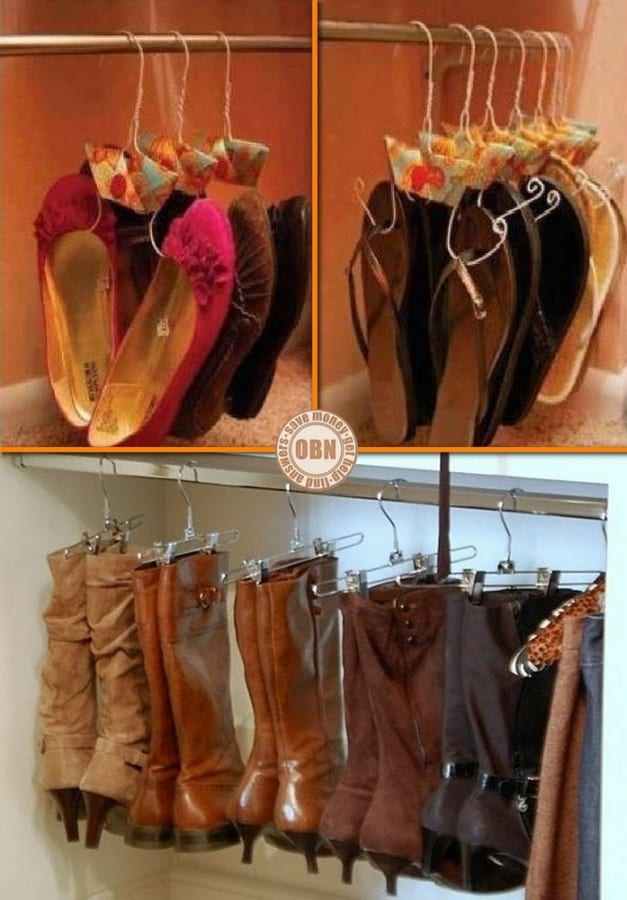 Although a woman can NEVER have too many shoes, it's sometimes hard to store and then find the pair you need NOW! What do you think of these two ideas?