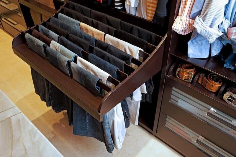 Here’s a clever idea for storing pants. What do you think?