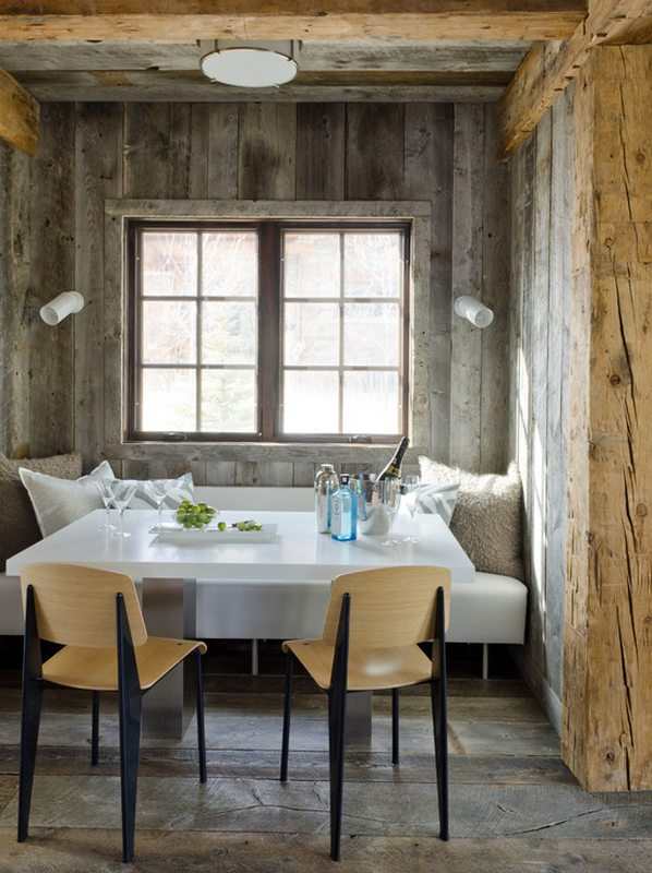 Rustic alcove dining