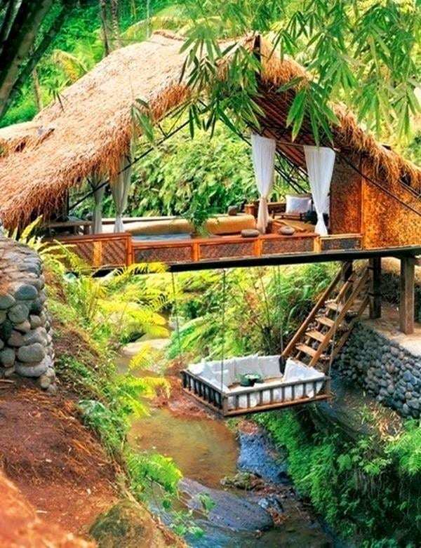 Another example of the amazing opportunities contained within that amazing grass - bamboo. Would this place help you relax?