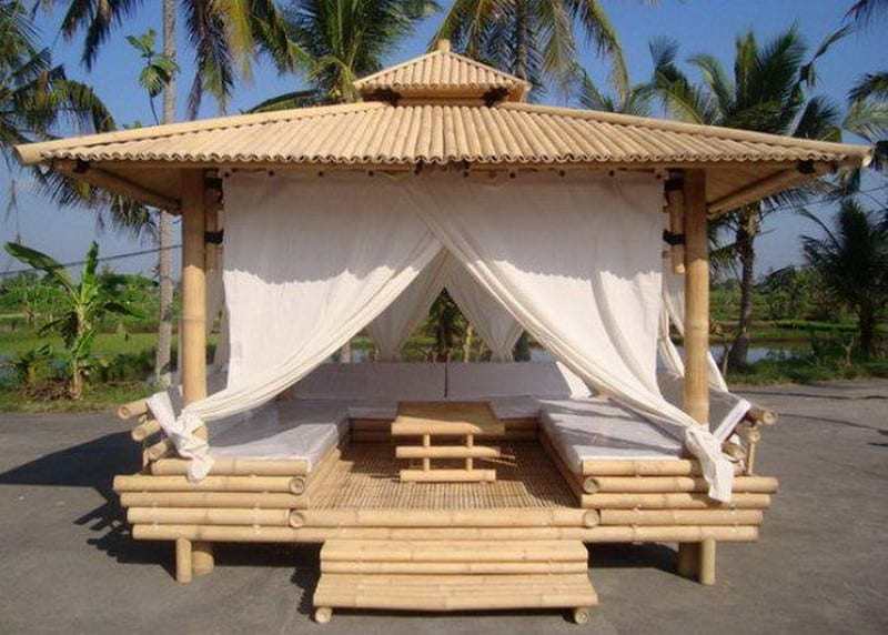 Another example of the amazing opportunities contained within that amazing grass - bamboo. Would this bamboo gazebo help you relax?