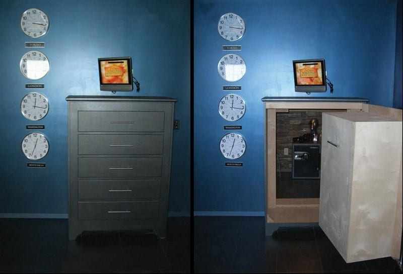 The ultimate hidie-hole for the kids - or for an adult hiding from home invaders. It makes us glad that we live where we do!