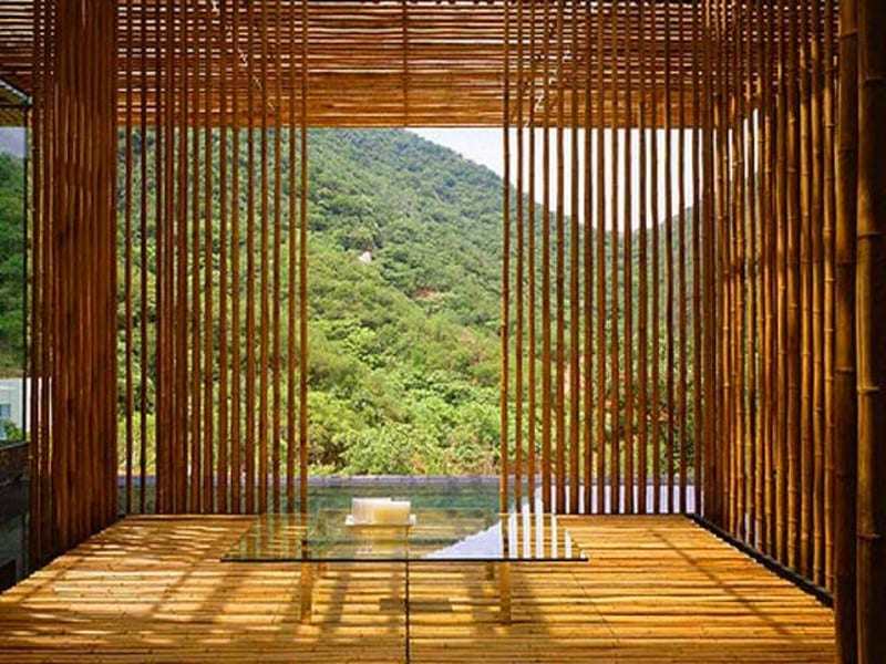 The Great Wall bamboo house by Kengo Kuma