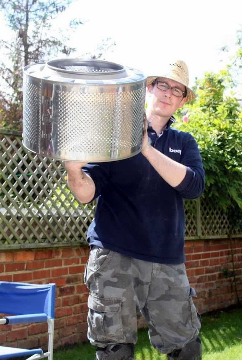Home Made Fire Pit: Up-cycled Washing Machine!