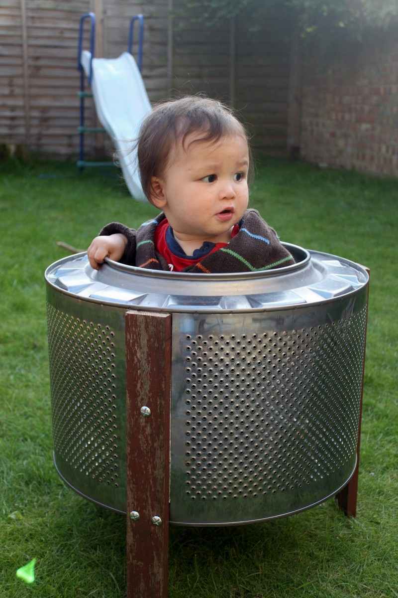 Home Made Fire Pit: Up-cycled Washing Machine!