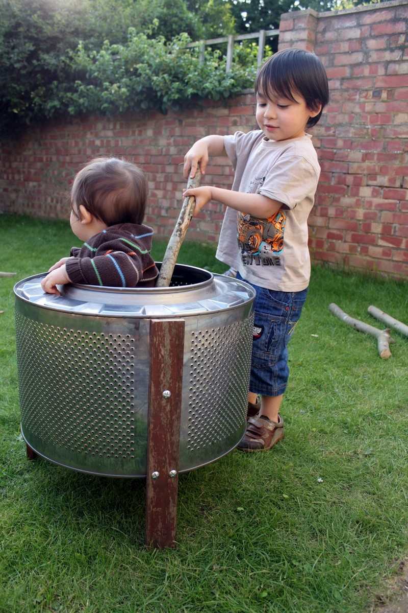 Home Made Fire Pit: Up-cycled Washing Machine!