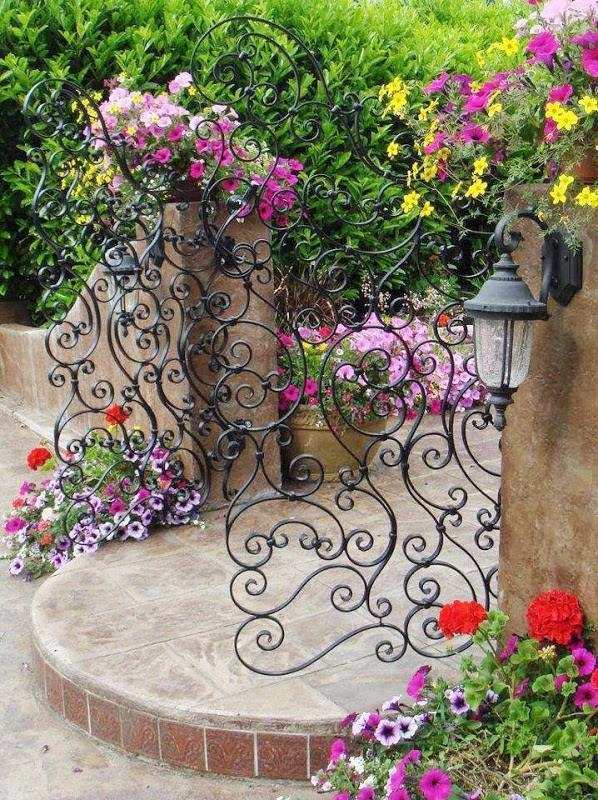 We all like a nice entry but doesn't that really start at your front gate? We say this one is both beautiful and functional.