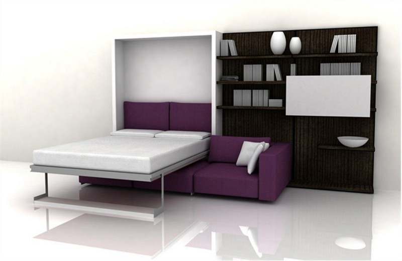 Functional Furniture With Folding Bed For Small Living Room