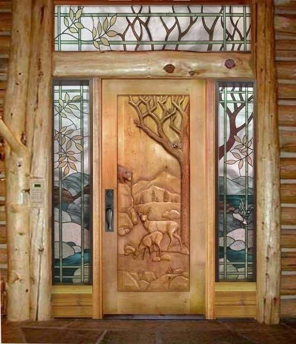 Deer and bear door by Ron Ramsey of Lake Tahoe