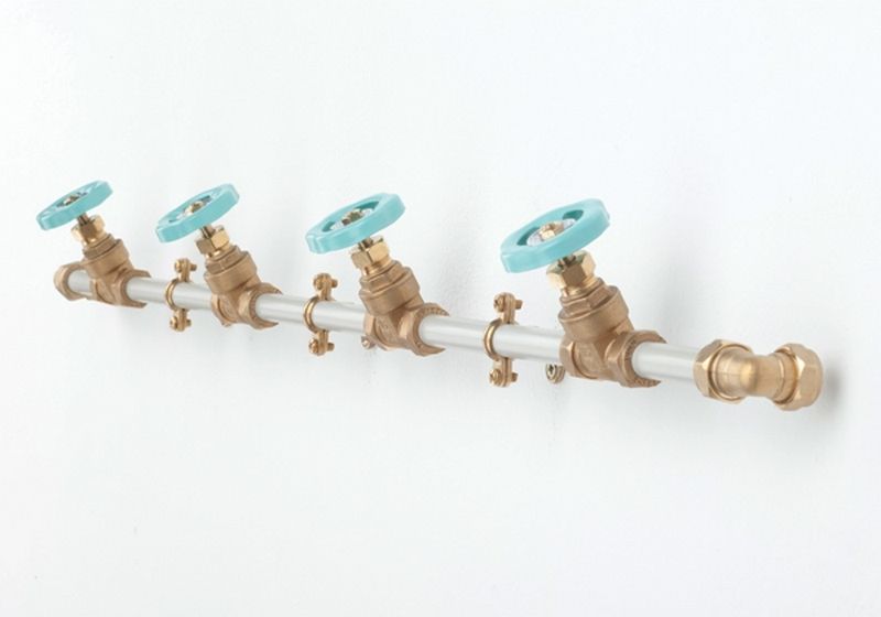 Blue Coat Pipe Rack