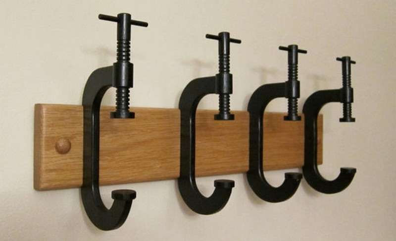 C Clamp Coat Rack