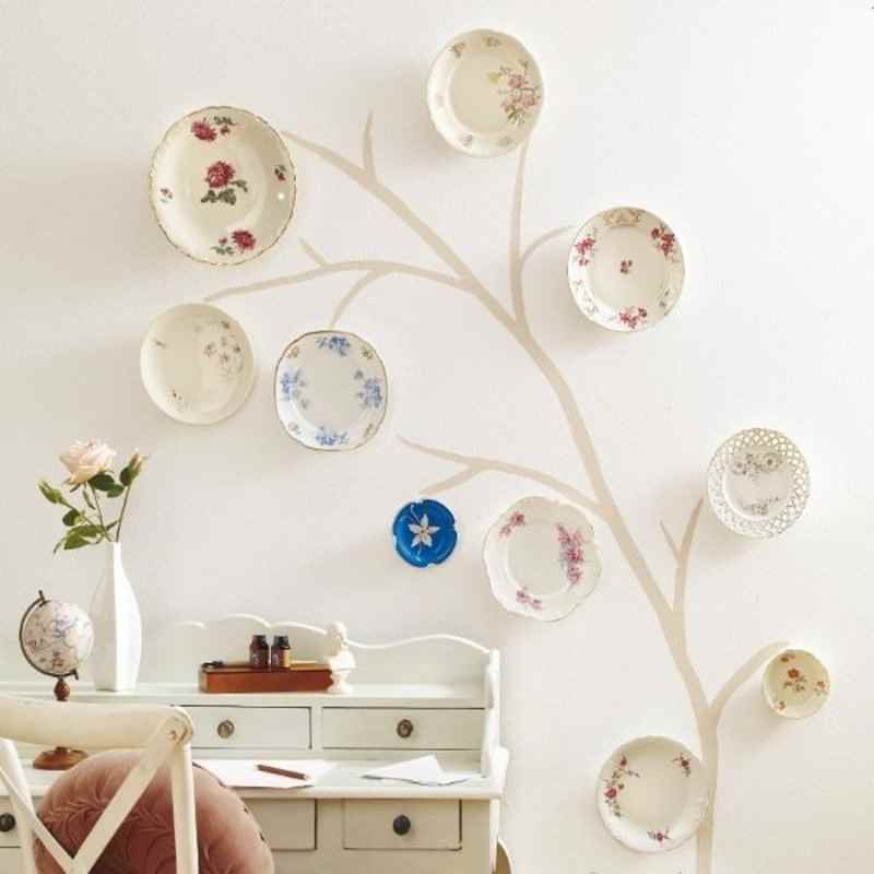 Tucked away in the back of my cupboards are a few plates very similar to these. Given to me as keepsakes, I can't bear to throw them away - maybe this is the solution?