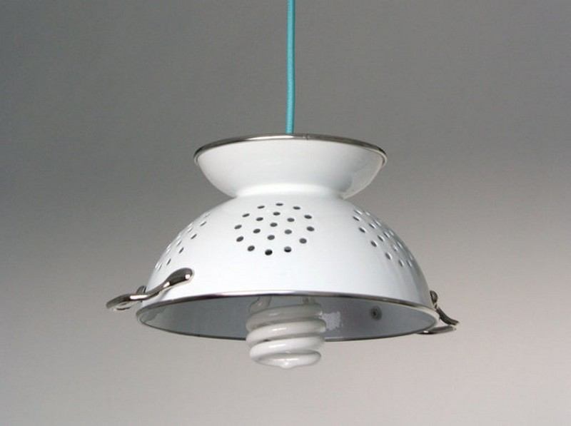 DIY Colander Pendant Lamp