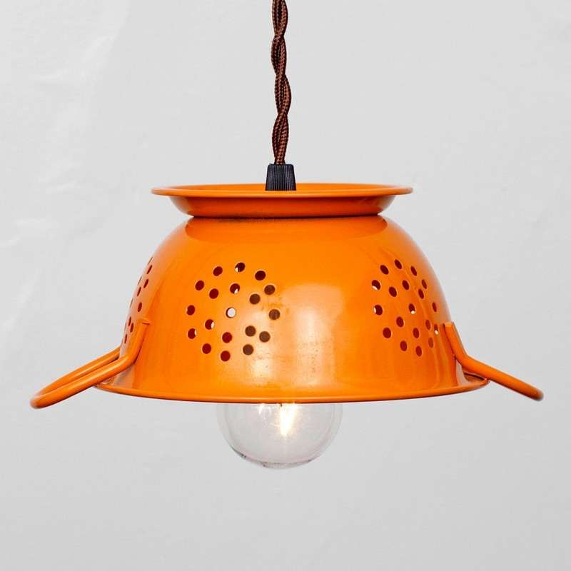 DIY Colander Pendant Lamp