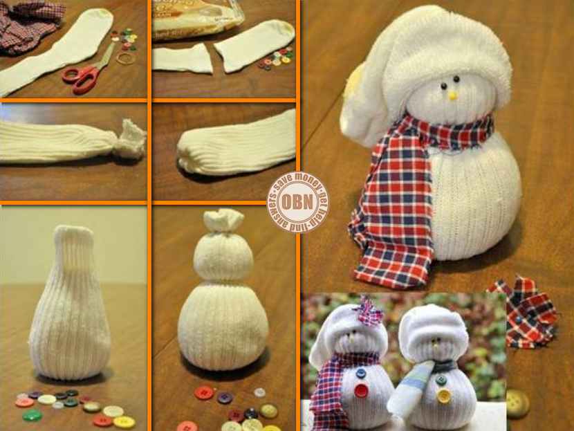 DIY Sock Snowman Craft