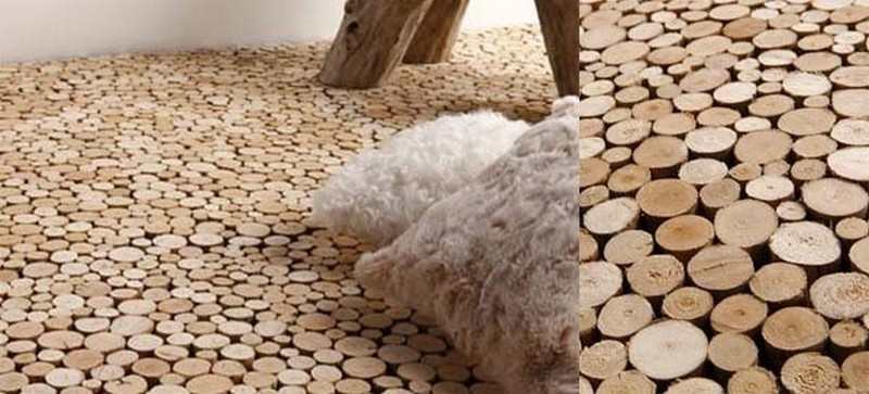 End Grain Driftwood Flooring - Bleu Nature