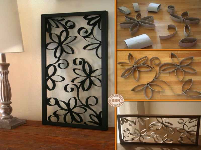 Here’s a clever way to turn toilet papers rolls into a wall art!