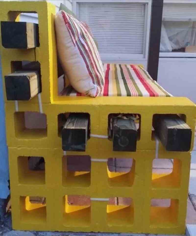 Cinder Block Outdoor Bench Samples