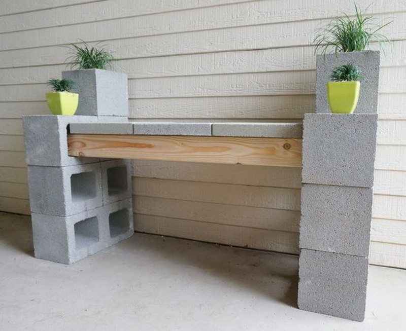 Cinder Block Outdoor Bench Samples