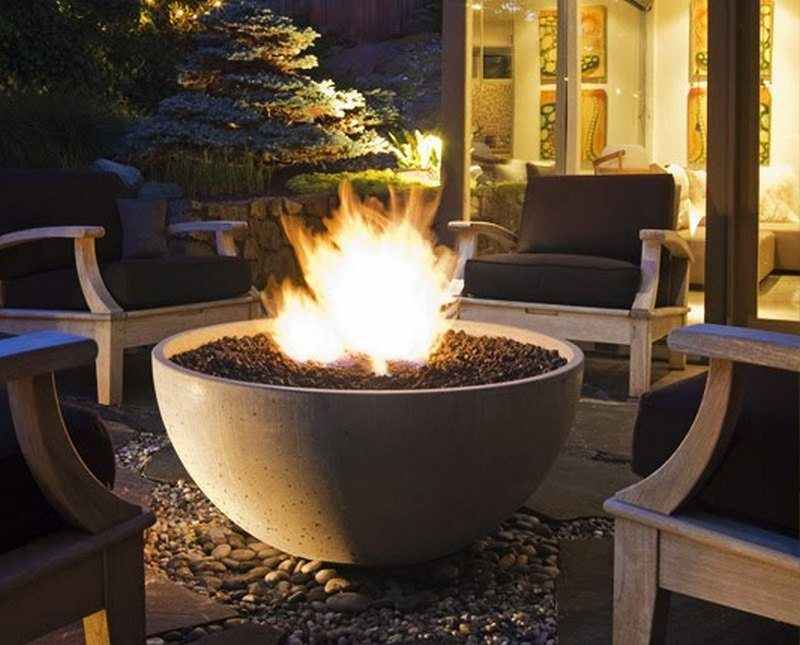 Concrete Bowl Fire Pit