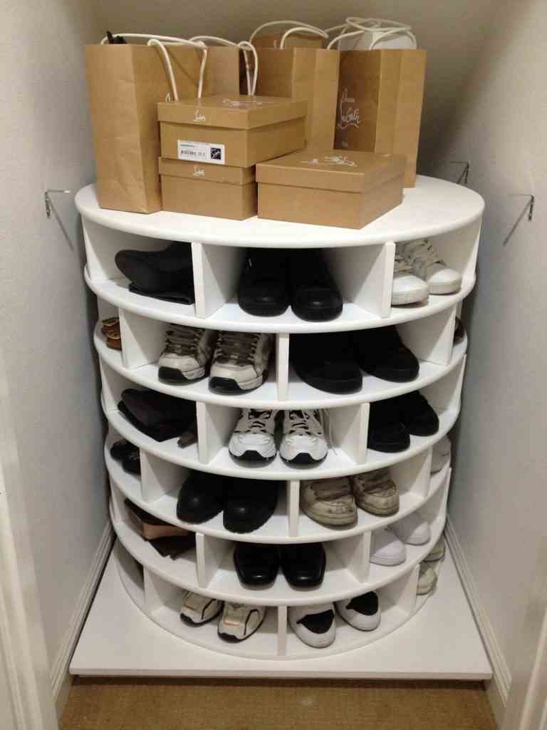 Lazy Susan Shoe Storage Examples