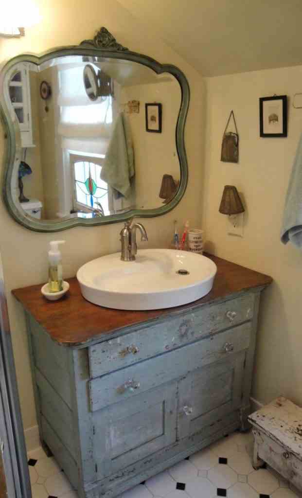 Old Dresser Turned Vanity