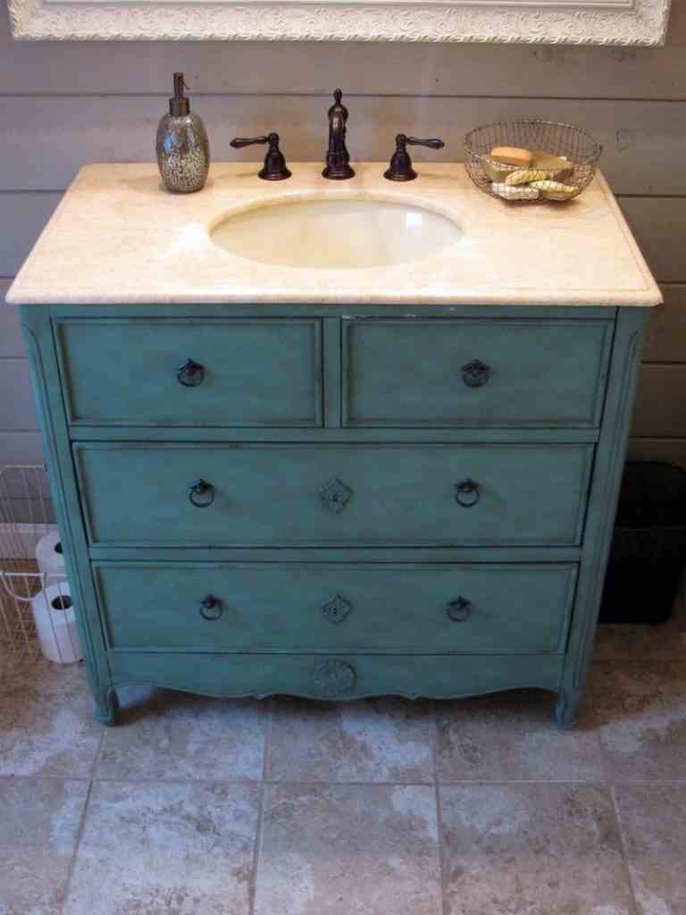 Old Dresser Turned Vanity