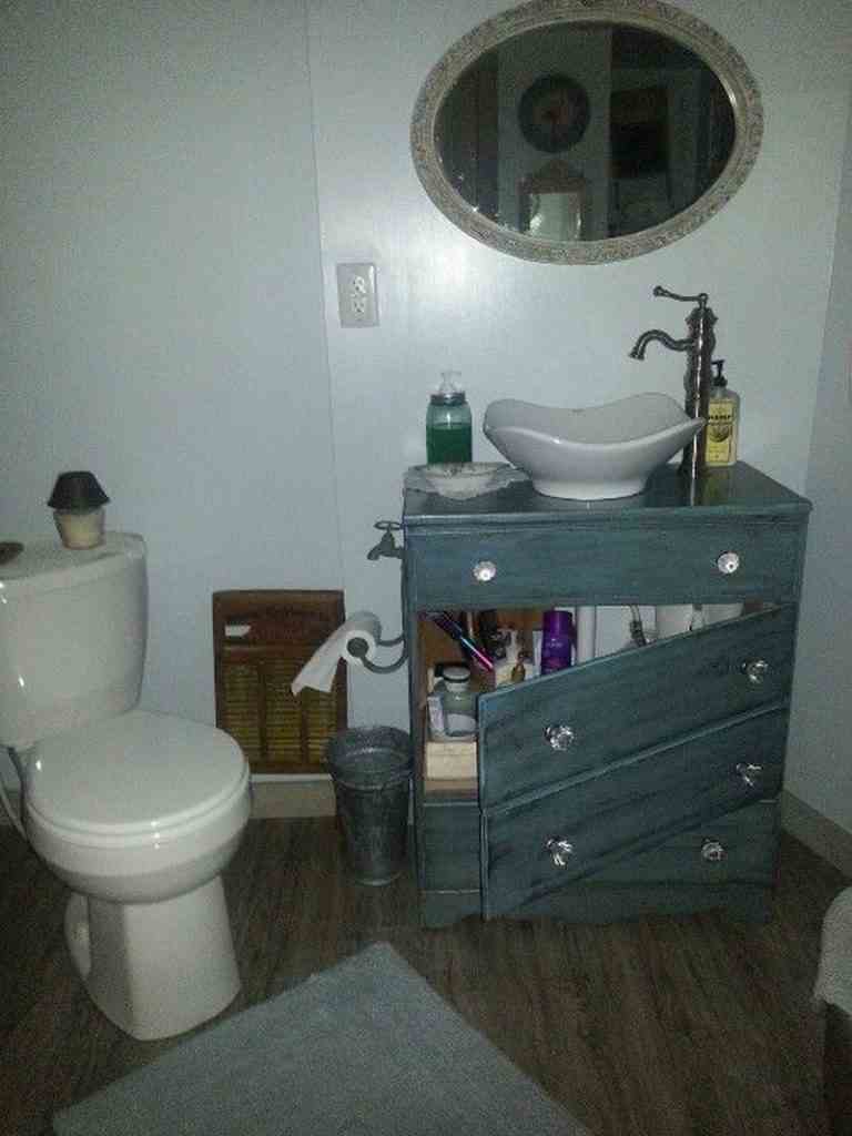 Old Dresser Turned Vanity
