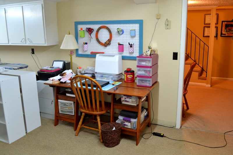 DIY Bookshelf Craft Table - Before