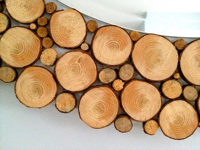 DIY Wood Slice Mirror - Wood Slices
