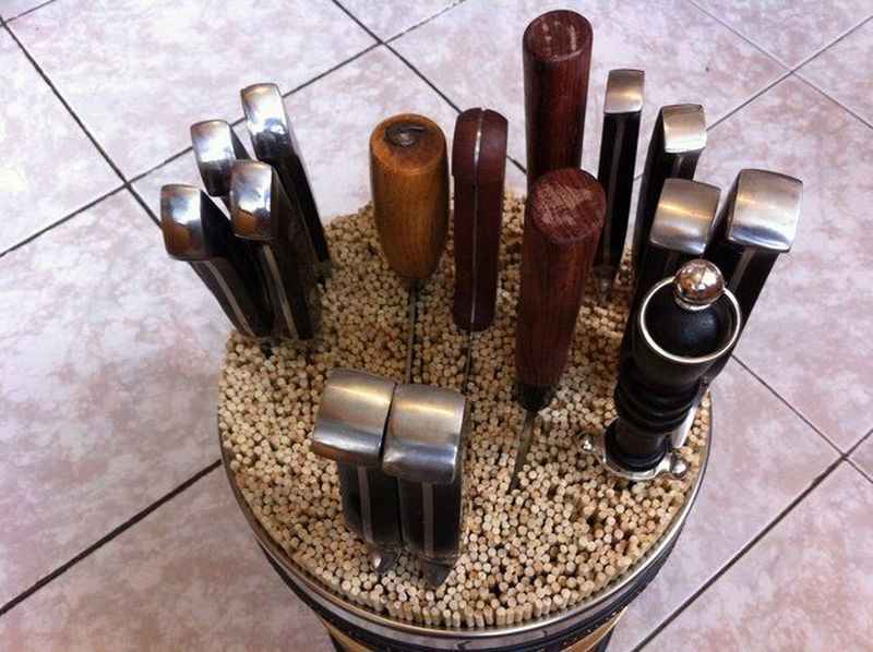 Bamboo Skewer Knife Box