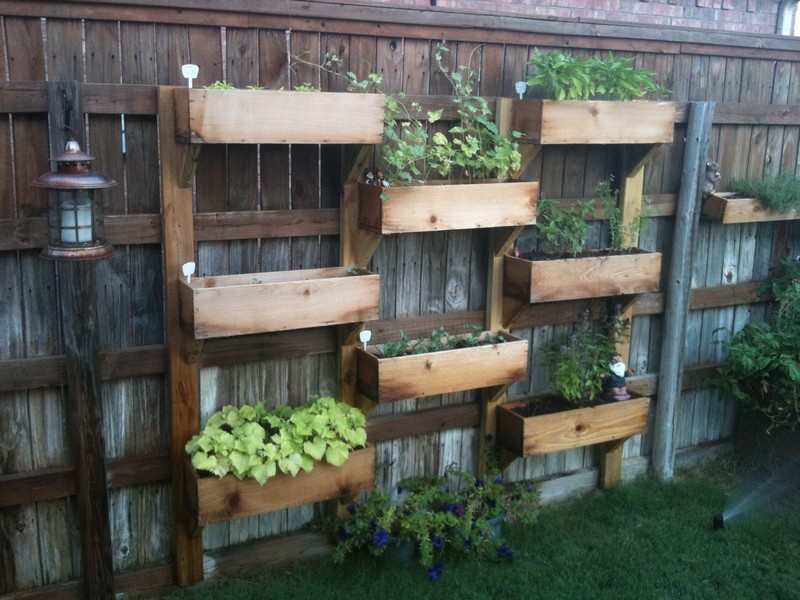 Vertical Wooden Box Planter