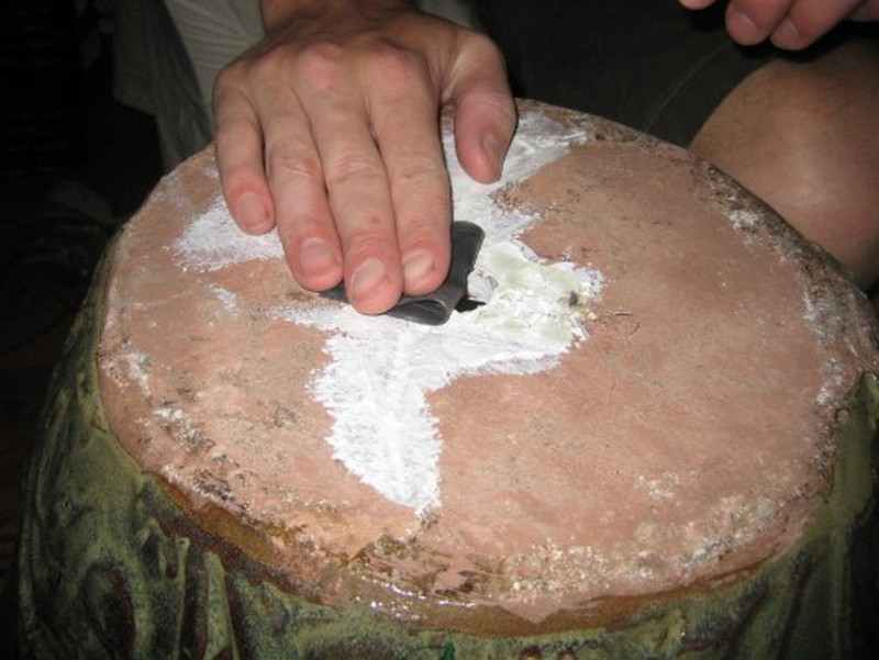 DIY Backyard Fountain - Drainage hole in the bottom