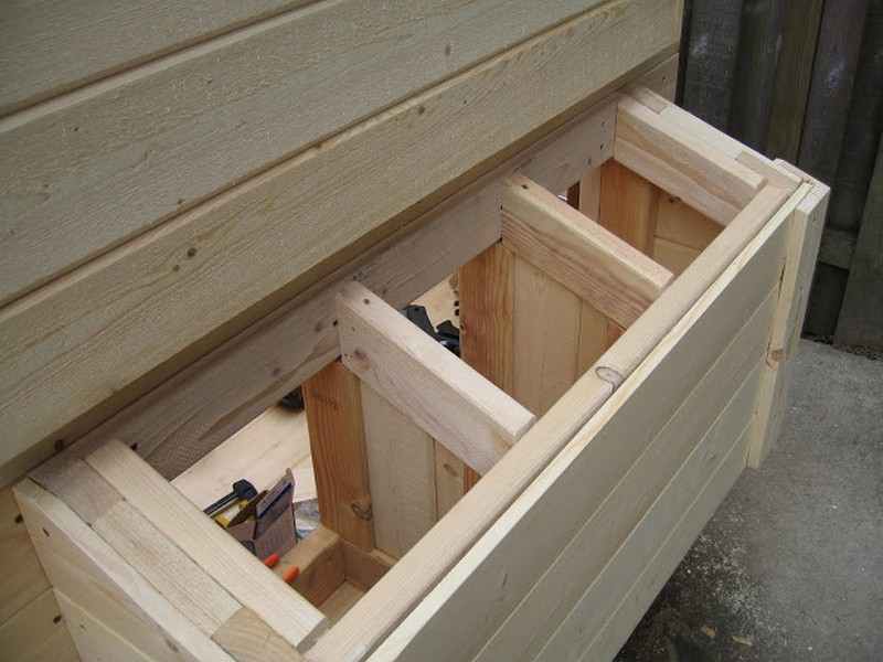 Homemade Chicken Coop - Nest box