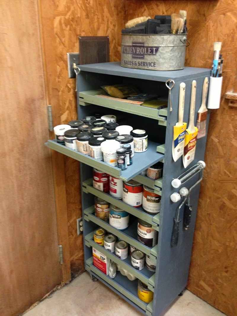 DIY Paint Storage Cabinet