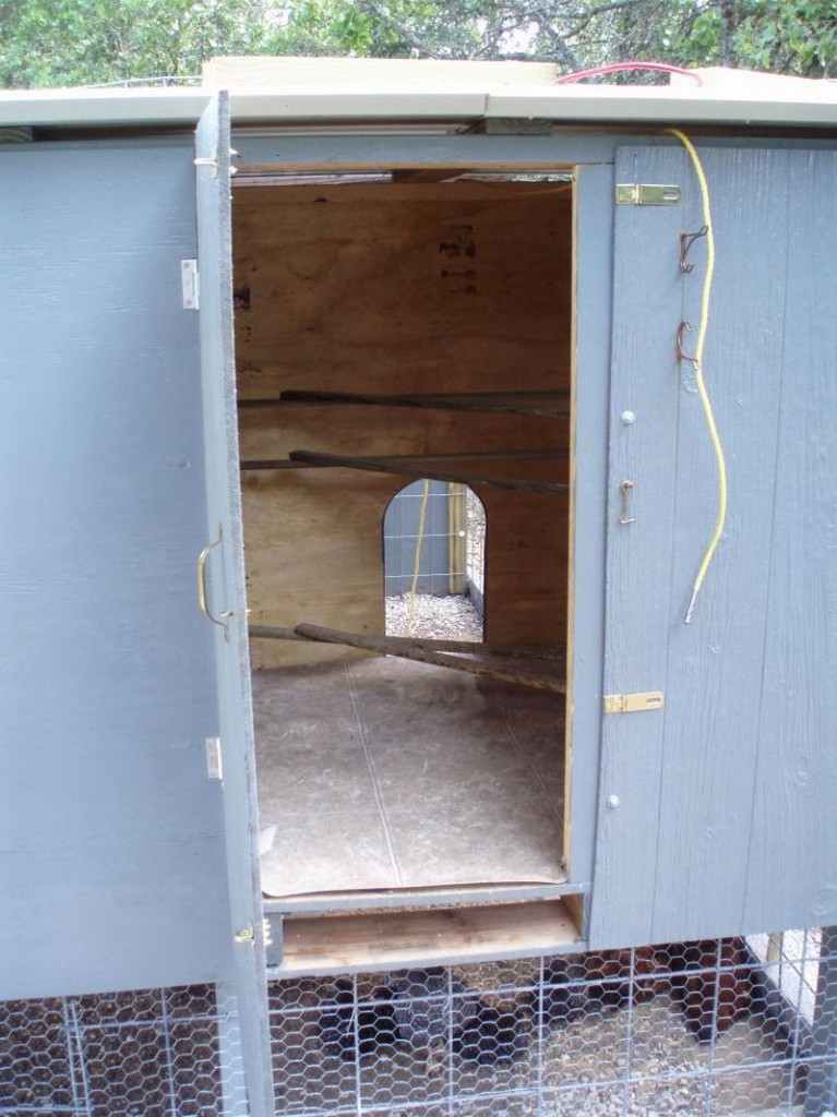 DIY Pallet Chicken Coop - Access Door Open