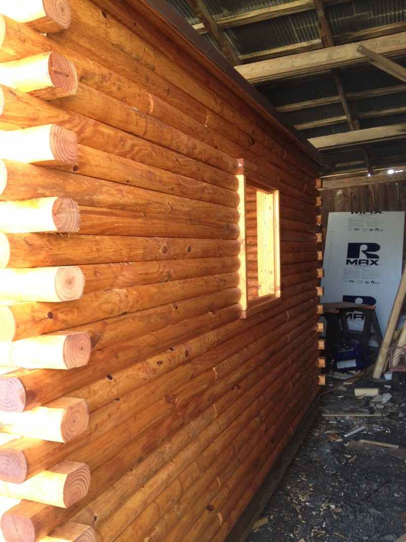 DIY Tiny Cabin - Stained