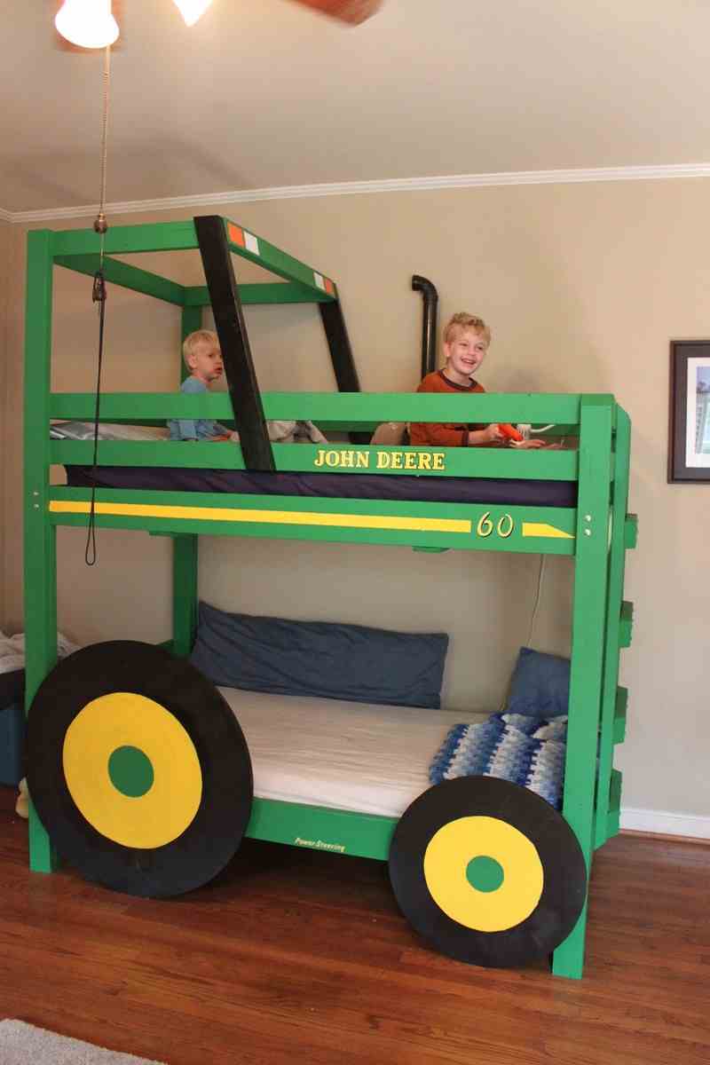 DIY Tractor Bunk Bed - Finished Tractor Bunk Bed View