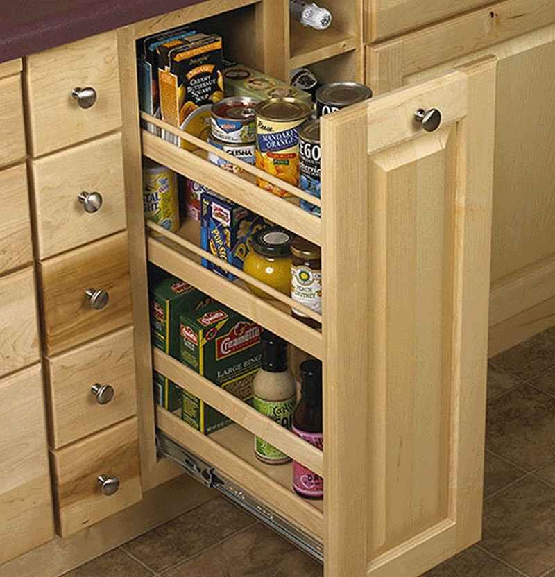 Pantry Cabinet Ideas - Pull out pantry