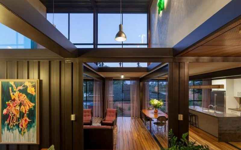 31 container home in Brisbane Australia - Open living