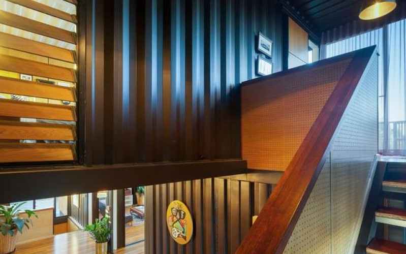 31 container home in Brisbane Australia - Stair detail