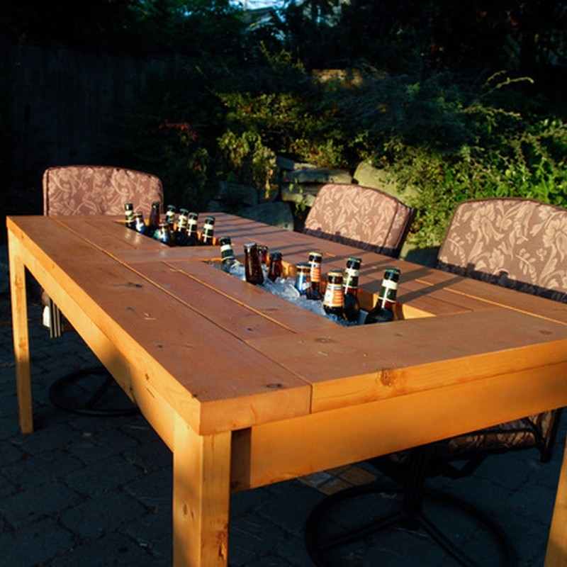 DIY Patio Table with Built-in Beer/Wine Coolers - The Owner-Builder Network