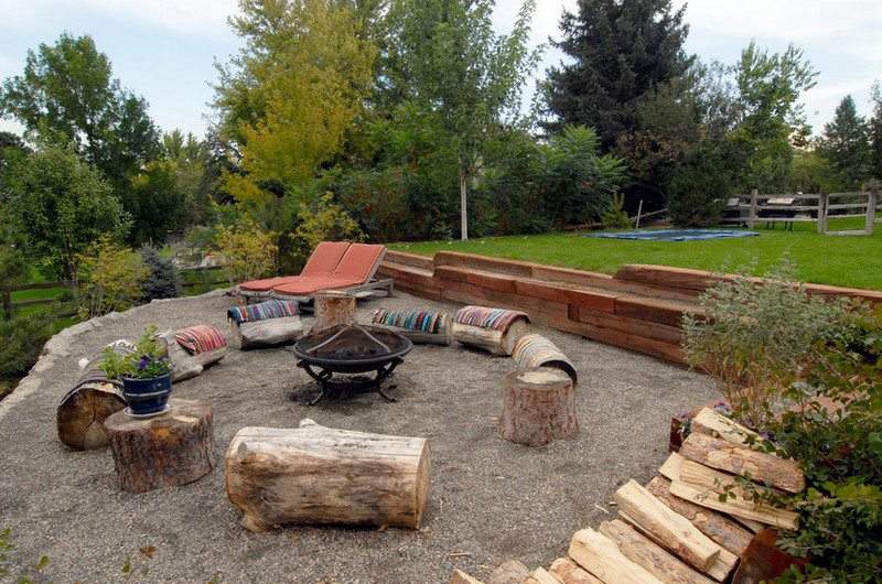As firepit seating for you and your friends...